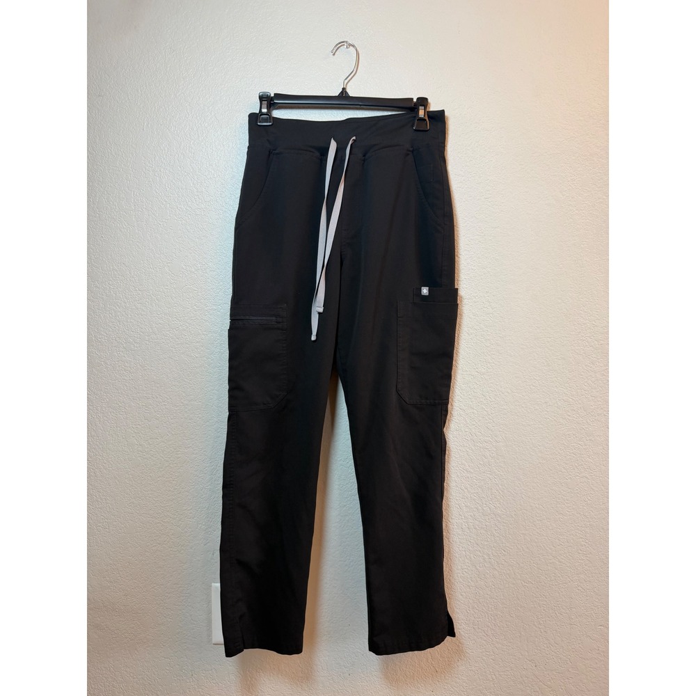 FIGS Technical Collection Black Cargo Scrub Pants Womens Small Petite W22SW2013P